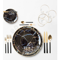 Marble Ceramic Dinner Plates Set Weddings