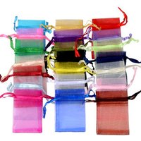 Wholesale Jewelry packing Drawstring organza bag 10*15cm wedding gift bags & pouches (color selection)