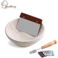 10 inch Banneton Proofing Basket Liner Dough Scraper & Scoring Lame