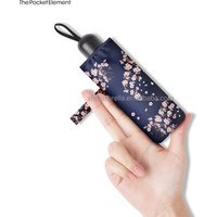 Mini Umbrella - Travel Umbrella - Sun and Rain Umbrella - 95% UV Protective 5 folding Compact Ultra Light Parasol