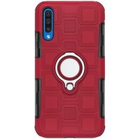 Ice Cube Armor Case Ring Holder Shockproof PC Back Cover Protective Phone Accessories for Samsung A3/A5/A7/A8/A9/A30/A50/A70