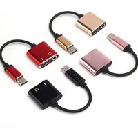 2 in 1 Type C Charging Adapter to 3.5mm Audio Earphone Jack Splitter For Huawei