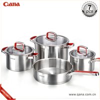 Korkmaz Flora 7 Piece Stainless Steel 304 Cookware Set
