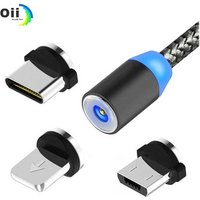 High quality 3 In 1 Nylon Quick Micro Type C For Apple Devices Magnetic USB Charging Cable