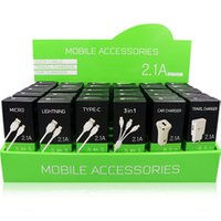 wholesale PDQ display retail packing cell phone use phone accessories fast charging usb data cable chargers mobile phone