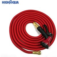 Expandable Garden Hose 9 Function Spray Gun Brass Connectors