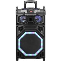 12inch Fashionable Waterproof Party Portable Rechargeable Blue tooth DJ Speaker Trolley portable speaker with wired microphone