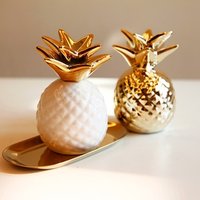 Porcelain Pineapple Money Bank Decoration