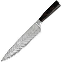 XYj Brand 8 inch Chef Knife Fish Bone Pattern Blade