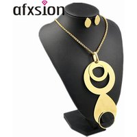 African hot jewelry, very popular new design gold plated stainless steel jewelry wholesale for women