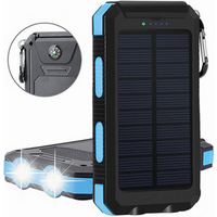 20000mAh Solar waterproof power banks support double USB output 5V/1A,2.1A