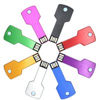 Wholesale Business Gift 2gb 4gb 8gb 16gb 64gb Metal Key Shaped Colorful Ring Usb Pendrive Stick Otg Usb Pen Flash Drive
