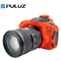 PULUZ Soft Silicone Rubber Camera Protective Body Cover Skin Case for Canon EOS 80D SLR Camera Bag Housing protector Cover