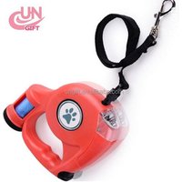 4.5M LED Retractable Dog Leash Poop Bag Dispenser