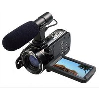Excellent Quality HDV-Z20 Wifi Remote Digital Camcorder 1080p Full HD 3" Touch Screen Red Shoe and External Flash Light