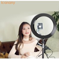 2019 private mold dropshipping 15W 12 inch ring photography light with phone holder for Youtube /Makeup/Live RK42 ring light