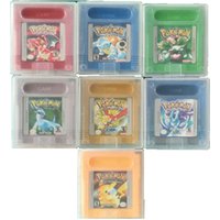 For Gameboy pokemon cards yellow red gold green blue silver crystal version game card for Game Boy Color GBC