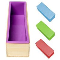 Rectangle Silicone Soap Mould Wood Box