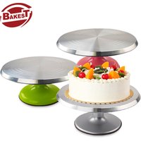 Bakest wholesaler various color Stainless Steel Rotating Cake Decoration Turntable Stand with silicone non slip bottom
