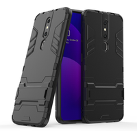 Shockproof 2 in 1 pc tpu hybrid rugged slim armor phone cover case for Oppo F11 pro stand cover