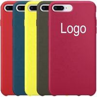 Custom logo blank microfiber lining liquid silicone mobile cell phone case for iphone 6/6 plus/7/7 plus/8/x max back cove