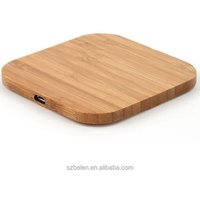 Wireless Phone Charging Station Wood Bamboo Wireless Charger Qi Portable Charger For Iphone