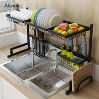 85cm Stainless Steel Over Sink Dish Drying Rack