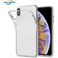MaxShine shockproof slim case for iphone xr xs max case clear hsoft tpu 0.5 mm, for iphone xr clear tpu transparent case