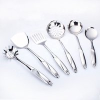 stainless steel kitchen utensil set Spoon soup ladle 6pcs kitchenware wholesale
