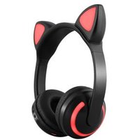 Kids Promotional gift wireless led lights cat ear headphones