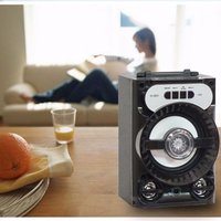 Colorful lights wooden speaker tf card USB fm radio box portable D-B15 big bluetooth speaker