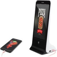 2019 Restaurant Lcd Table Menu Holder Desktop Charging Station Power Bank For Advertising