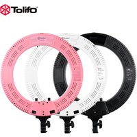 Tolifo Black White Pink 18" Large Round LED Ring Light