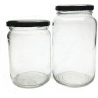 500ml 720ml round bottle mason glass jars for honey, pickle, jam, food storage with twist lids