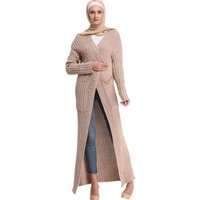 Modest Pearl Knitted Long Cardigan