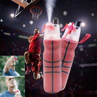 Outdoor sports portable basketball water bottle ice cubes kettle cooling spray mist water bottle