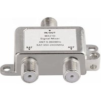 2 in 1 2 Way Satellite Splitter TV Signal Cable TV Signal Mixer SAT/ANT Diplexer Lightweight & Compact MX21D