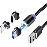 Fast Usb Chargering Cable 3 in 1 Micro Charging Type C Data Fast Charging 3.1 Magnetic Cable