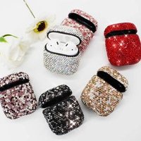 Bling Luxurious Diamonds Charging Protective Rhinestone Case Cover for Earphones Accessories Great Gift