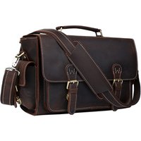 Tiding Vintage Style Real leather Camera Messenger Dslr Bag Camera Shoulder Bag