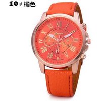 China Cheaper 2018 Fashion Women Geneva Analog Leather Quartz Wrist Watch Watches relogio feminino QD0222