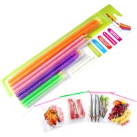 8PCS Plastic Kitchen Bag Clip Seal Stick Storage Bar Storage Bag Household Sealer Clamp Snack Fresh Food Rod Clip