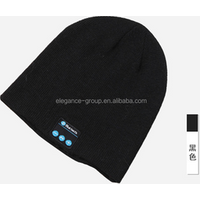 Wholesale Wireless Blue tooth Headphones Hat Earphones Headset With Mic Custom Knitted Beanie blue tooth Hat