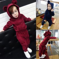 Autumn Kids Winter Clothes Boys Girls Solid Color Casual Child Tracksuit Korean Fashion Sport Suit Hoodies and Pant
