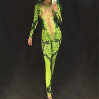 Snake Bling Jumpsuit Nightclub Costume