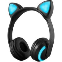 GlobalCrown Cat Ear Wireless Headphones, LED Flashing Glowing Headset