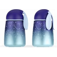 Custom Logo Hello Dream Bunny Shape Gradient Color Stainless Steel Coffee Thermos Cups Water Bottles