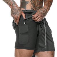 OEM mens gym shorts with pockets quick-drying breathable outdoor wear workout polyester running shorts