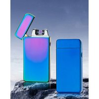JL-606 Relief Dragon Windproof Cross Arc Lighter, USB Rechargeable Flameless Electronic Pulse Arc Cigarette Lighter