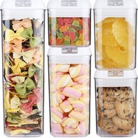 5 Piece Set BPA Free Clear Plastic Airtight Food Storage Container with Lids